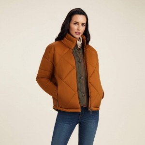 Ariat Adena Insulated Jacket Chestnut Polska | WGJSBU-791 Ariat Adena Insulated Jacket Chestnut Polska | WGJSBU-791