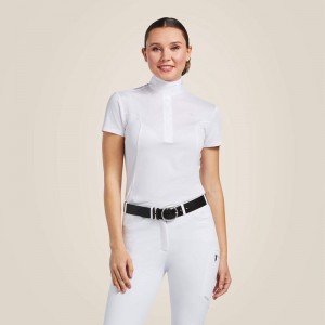 Ariat Aptos Show Shirt Białe Polska | MXBKSZ-384 Ariat Aptos Show Shirt Białe Polska | MXBKSZ-384
