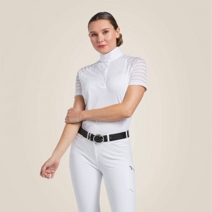 Ariat Aptos Vent Show Shirt Białe Polska | FKIZHN-654 Ariat Aptos Vent Show Shirt Białe Polska | FKIZHN-654