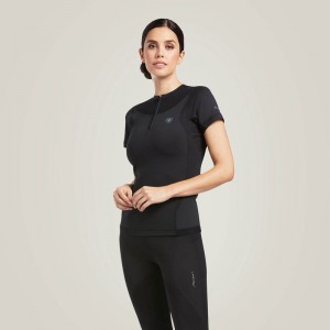 Ariat Ascent Crew Baselayer Czarne Polska | TBSMQR-850 Ariat Ascent Crew Baselayer Czarne Polska | TBSMQR-850