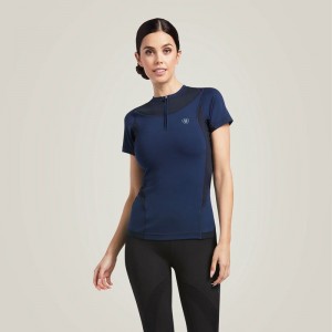 Ariat Ascent Crew Baselayer Granatowe Polska | NYJFPG-302 Ariat Ascent Crew Baselayer Granatowe Polska | NYJFPG-302