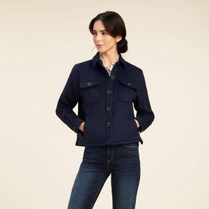 Ariat Ashford Shirt Jacket Granatowe Polska | QIUDWM-914 Ariat Ashford Shirt Jacket Granatowe Polska | QIUDWM-914