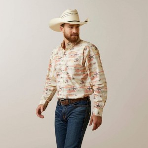 Ariat August Classic Fit Shirt Żółte Polska | BSYRDL-426 Ariat August Classic Fit Shirt Żółte Polska | BSYRDL-426