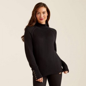 Ariat Bahia Sweater Czarne Polska | XQALNW-105 Ariat Bahia Sweater Czarne Polska | XQALNW-105