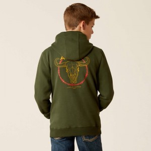 Ariat Barbwire Skull Hoodie Ciemny Zielone Polska | AOQZYI-186 Ariat Barbwire Skull Hoodie Ciemny Zielone Polska | AOQZYI-186