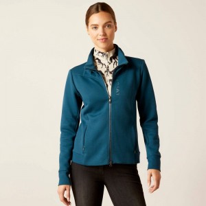Ariat Bess Full Zip Sweatshirt Reflecting Pond Polska | KZNGYV-816 Ariat Bess Full Zip Sweatshirt Reflecting Pond Polska | KZNGYV-816