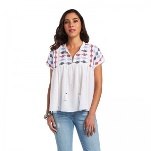 Ariat Billie Tunic Białe Polska | RQNAUK-097 Ariat Billie Tunic Białe Polska | RQNAUK-097