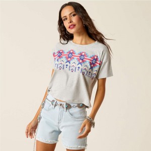 Ariat Birdie T-Shirt Szare Polska | LNPVGX-630 Ariat Birdie T-Shirt Szare Polska | LNPVGX-630