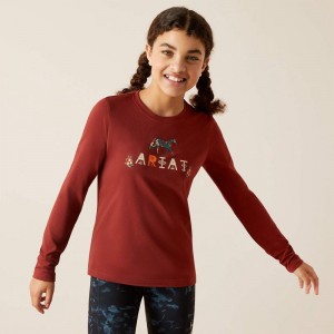 Ariat Blossom Pony T-Shirt Fired Brick Polska | OBNGZS-926 Ariat Blossom Pony T-Shirt Fired Brick Polska | OBNGZS-926