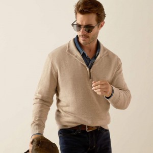 Ariat Bolinas Sweater Oatmeal Polska | QIUEDW-907 Ariat Bolinas Sweater Oatmeal Polska | QIUEDW-907