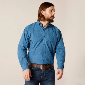 Ariat Braxton Classic Fit Shirt Spellbound Teal Polska | XFCJLW-241 Ariat Braxton Classic Fit Shirt Spellbound Teal Polska | XFCJLW-241