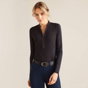 Ariat Breathe 1/4 Zip Baselayer Czarne Polska | HTGXDW-182 Ariat Breathe 1/4 Zip Baselayer Czarne Polska | HTGXDW-182