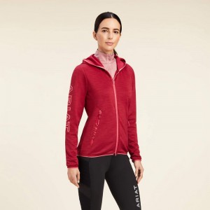 Ariat Byron Full Zip Hoodie Czerwone Polska | XJQGNK-154 Ariat Byron Full Zip Hoodie Czerwone Polska | XJQGNK-154