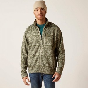 Ariat Caldwell Full Zip Sweater Oliwkowe Polska | VRTJXD-794 Ariat Caldwell Full Zip Sweater Oliwkowe Polska | VRTJXD-794