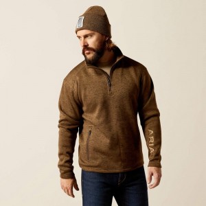Ariat Caldwell Logo 1/4 Zip Sweater Ciemny Brązowe Polska | HIGDXS-938 Ariat Caldwell Logo 1/4 Zip Sweater Ciemny Brązowe Polska | HIGDXS-938