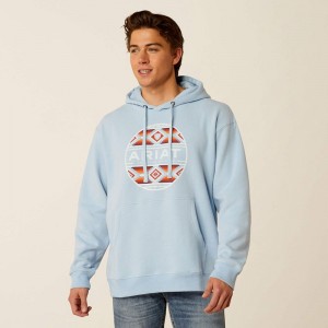 Ariat Canyon Southwest Circle Hoodie Soft Chambray Polska | XLFBCK-468 Ariat Canyon Southwest Circle Hoodie Soft Chambray Polska | XLFBCK-468