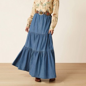 Ariat Chambray Tier Niebieskie Polska | AUQVMH-193 Ariat Chambray Tier Niebieskie Polska | AUQVMH-193