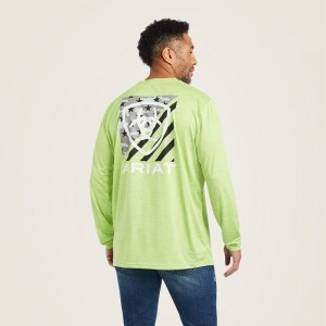 Ariat Charger Americana T-Shirt Zielone Polska | ZEOXYS-590 Ariat Charger Americana T-Shirt Zielone Polska | ZEOXYS-590