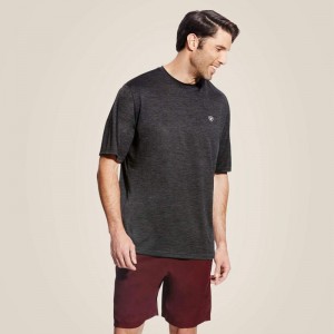 Ariat Charger Basic T-Shirt Charcoal Polska | KBNTUP-649 Ariat Charger Basic T-Shirt Charcoal Polska | KBNTUP-649