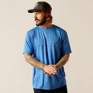 Ariat Charger Basic T-Shirt Seascape Polska | HJBMWE-143 Ariat Charger Basic T-Shirt Seascape Polska | HJBMWE-143