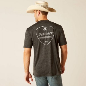 Ariat Charger Crestline T-Shirt Charcoal Polska | MZFOPQ-482 Ariat Charger Crestline T-Shirt Charcoal Polska | MZFOPQ-482