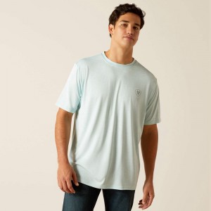 Ariat Charger Crestline T-Shirt Iced Aqua Polska | DPTWXC-583 Ariat Charger Crestline T-Shirt Iced Aqua Polska | DPTWXC-583