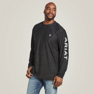 Ariat Charger Logo T-Shirt Charcoal Heather Polska | DONKBX-980 Ariat Charger Logo T-Shirt Charcoal Heather Polska | DONKBX-980