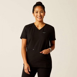 Ariat Clara 6 Pocket Scrub Top Czarne Polska | GKYFOM-529 Ariat Clara 6 Pocket Scrub Top Czarne Polska | GKYFOM-529