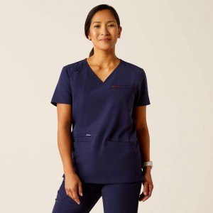 Ariat Clara 6 Pocket Scrub Top Granatowe Polska | MDSTWO-627 Ariat Clara 6 Pocket Scrub Top Granatowe Polska | MDSTWO-627