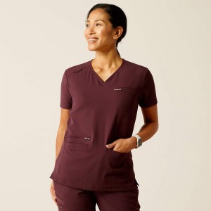 Ariat Clara 6 Pocket Scrub Top Winetasting Polska | LGXCPM-819 Ariat Clara 6 Pocket Scrub Top Winetasting Polska | LGXCPM-819