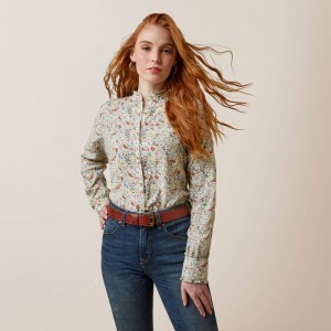 Ariat Clarion Blouse Bird Print Polska | QIETUX-105 Ariat Clarion Blouse Bird Print Polska | QIETUX-105
