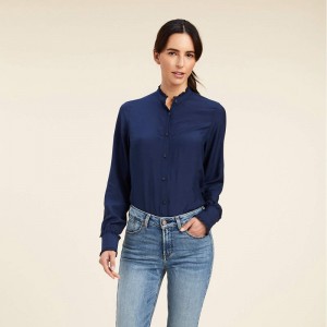 Ariat Clarion Blouse Granatowe Polska | UZTRAC-916 Ariat Clarion Blouse Granatowe Polska | UZTRAC-916