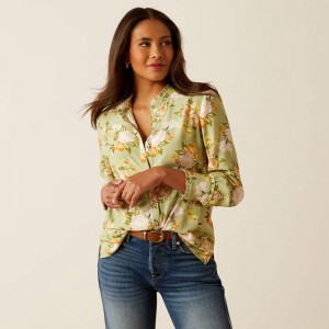 Ariat Clarion Blouse Rosegarden Print Polska | EJANXW-426 Ariat Clarion Blouse Rosegarden Print Polska | EJANXW-426
