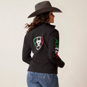 Ariat Classic Team Softshell Brand Jacket Czarne Polska | KLCHVX-049 Ariat Classic Team Softshell Brand Jacket Czarne Polska | KLCHVX-049