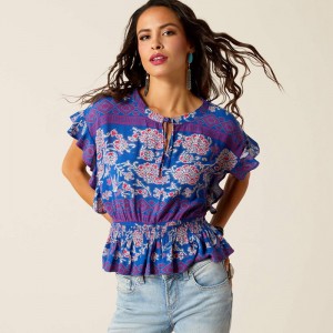 Ariat Cortez Top Candelia Print Polska | COYUDW-156 Ariat Cortez Top Candelia Print Polska | COYUDW-156