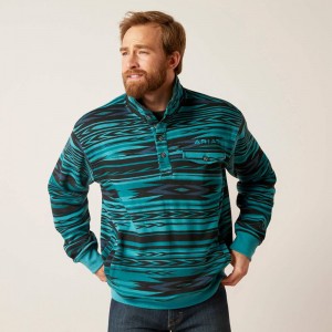 Ariat Cotton-Rich Mockneck Sweatshirt Niebieskie Polska | XJQTPK-619 Ariat Cotton-Rich Mockneck Sweatshirt Niebieskie Polska | XJQTPK-619