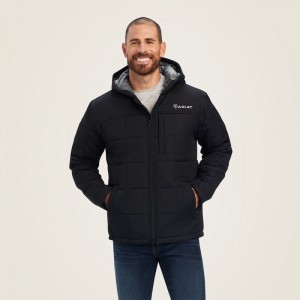 Ariat Crius Hooded Insulated Jacket Czarne Polska | TYJVAN-964 Ariat Crius Hooded Insulated Jacket Czarne Polska | TYJVAN-964