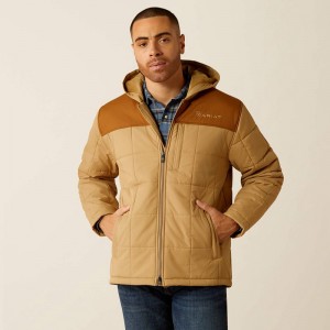 Ariat Crius Hooded Insulated Jacket Kelp/Rubber Polska | ZBFAEG-807 Ariat Crius Hooded Insulated Jacket Kelp/Rubber Polska | ZBFAEG-807
