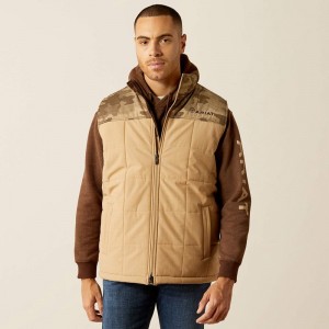 Ariat Crius Insulated Vest Cornstalk Heather Polska | UOJSWD-986 Ariat Crius Insulated Vest Cornstalk Heather Polska | UOJSWD-986