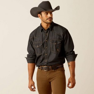 Ariat Denim Shirt Czarne Polska | PJLSAT-592 Ariat Denim Shirt Czarne Polska | PJLSAT-592