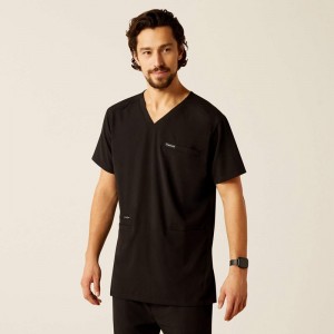 Ariat Derham 6 Pocket Scrub Top Czarne Polska | USGVHP-275 Ariat Derham 6 Pocket Scrub Top Czarne Polska | USGVHP-275