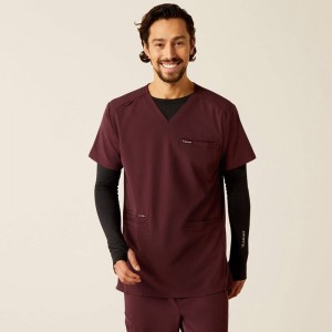 Ariat Derham 6 Pocket Scrub Top Winetasting Polska | ISWVNM-892 Ariat Derham 6 Pocket Scrub Top Winetasting Polska | ISWVNM-892