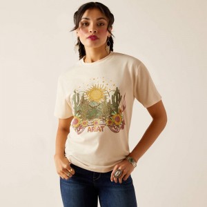 Ariat Desert Dreaming T-Shirt Natural Polska | XMONLC-423 Ariat Desert Dreaming T-Shirt Natural Polska | XMONLC-423
