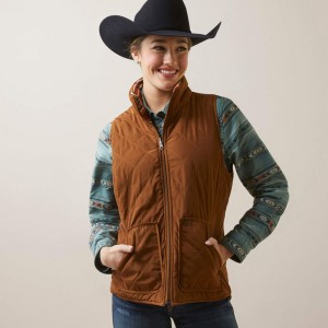 Ariat Dilon Chimayo Vest Chestnut Horse Polska | YAOTLF-637 Ariat Dilon Chimayo Vest Chestnut Horse Polska | YAOTLF-637