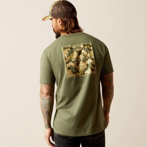 Ariat Duck T-Shirt Zielone Polska | RQFDZT-057 Ariat Duck T-Shirt Zielone Polska | RQFDZT-057