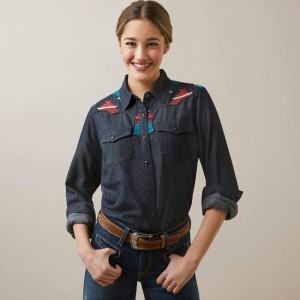 Ariat Dutton Shirt Rinsed Polska | CDRJFG-123 Ariat Dutton Shirt Rinsed Polska | CDRJFG-123