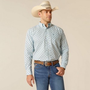 Ariat Eamon Classic Fit Shirt Niebieskie Polska | WKZDTI-651 Ariat Eamon Classic Fit Shirt Niebieskie Polska | WKZDTI-651