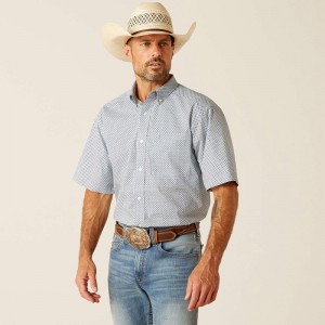 Ariat Edgar Classic Fit Shirt Niebieskie Polska | KNZBOI-368 Ariat Edgar Classic Fit Shirt Niebieskie Polska | KNZBOI-368