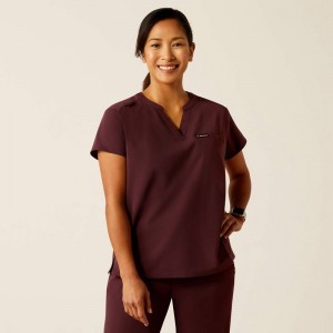 Ariat Eliza Fashion Scrub Top Winetasting Polska | BZHKJA-239 Ariat Eliza Fashion Scrub Top Winetasting Polska | BZHKJA-239