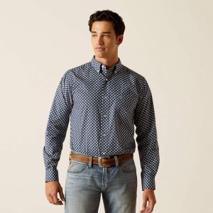 Ariat Emile Fitted Shirt Indygo Polska | PBULRZ-267 Ariat Emile Fitted Shirt Indygo Polska | PBULRZ-267